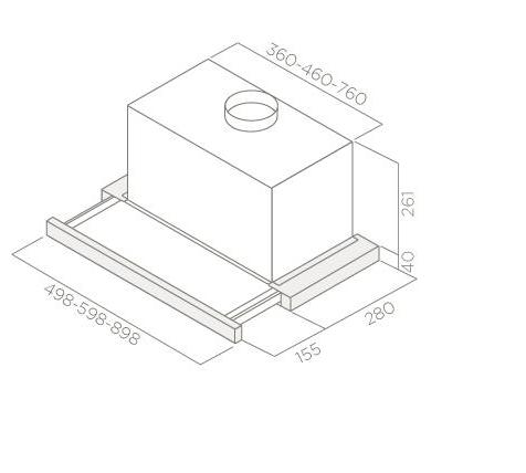 картинка Вытяжка JETAIR BETTA 60/GR/BK GL LED от магазина SEFI