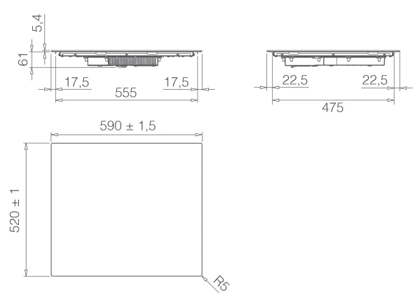 картинка Индукционная варочная панель ELICA Primis 604 Plus от магазина SEFI