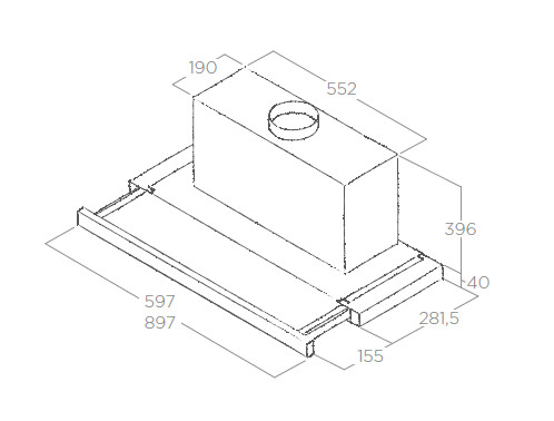 картинка Вытяжка ELICA ELITE 35 GRIX/A/60 от магазина SEFI