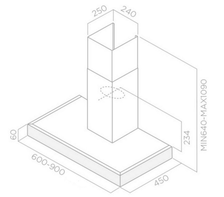 картинка Вытяжка ELICA SPOT PLUS IX/A/90 от магазина SEFI