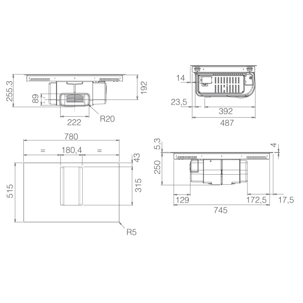 картинка  Elica варочная панель с вытяжкой NIKOLATESLA ALPHA B BL/A/78 от магазина SEFI