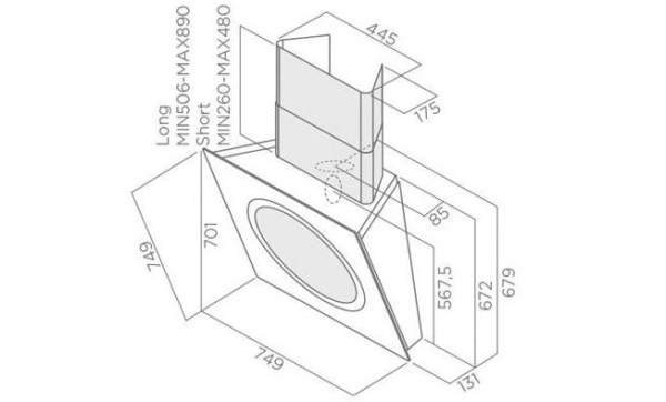 картинка Вытяжка ELICA OM AIR WH/F/75 от магазина SEFI