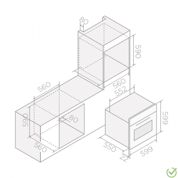 картинка Встраиваемый духовой шкаф ELICA VIRTUS MULTI 60 TFT BL от магазина SEFI