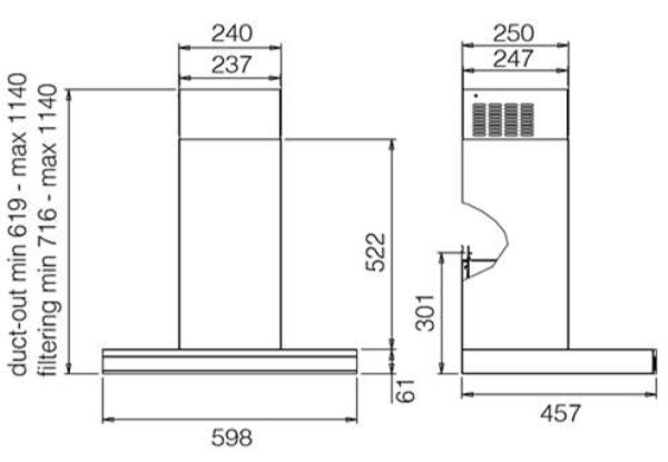 картинка Вытяжка ELICA ADELE BLIX/A/60 от магазина SEFI