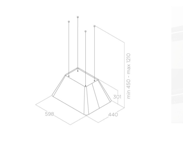 картинка Вытяжка ELICA IKONA LIGHT BL MAT/F/60 от магазина SEFI