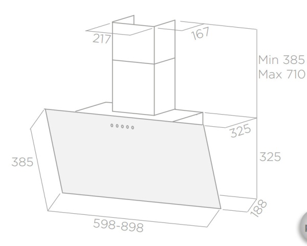 картинка Вытяжка ELICA SHIRE WH/A/90 NO PLUG от магазина SEFI