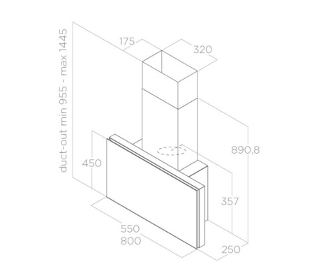 картинка Вытяжка ELICA PLAT BL/F/80 от магазина SEFI