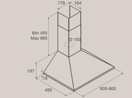 картинка Вытяжка JETAIR GAIA IX/A/90 LED от магазина SEFI