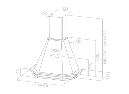 картинка Вытяжка ELICA EMERALD WH/A/60 T.GREZZO от магазина SEFI