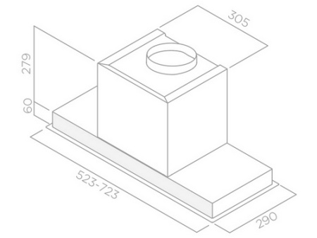 картинка Вытяжка ELICA HIDDEN 2.0 IX/A/52 от магазина SEFI