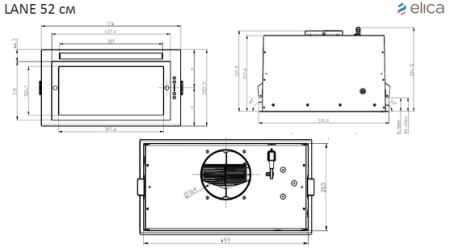 картинка Вытяжка ELICA LANE SENSOR IX/A/52 от магазина SEFI