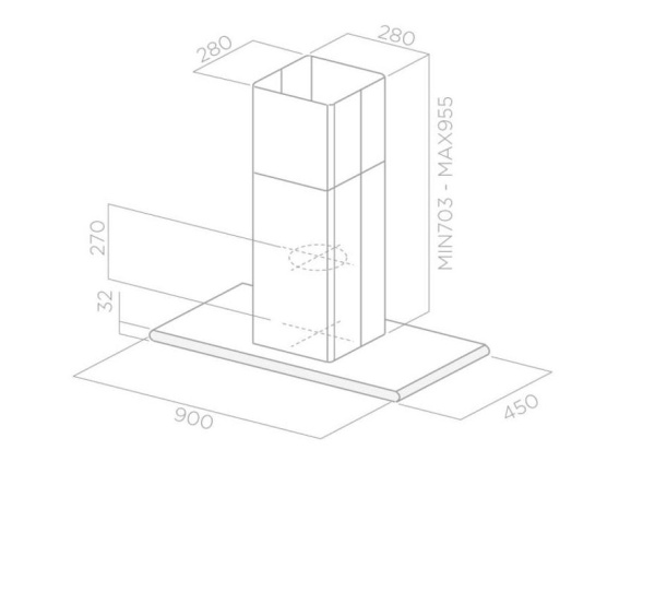 картинка Вытяжка ELICA GALAXY ISLAND BLIX/A/90X45 LED от магазина SEFI