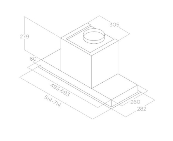 картинка Вытяжка ELICA HIDDEN 2.0 @ IX/A/52 от магазина SEFI