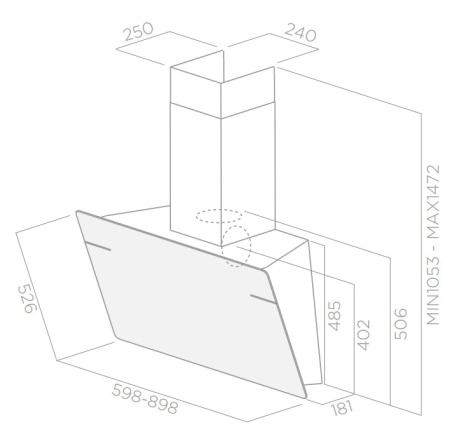 картинка Вытяжка ELICA L'ESSENZA BL/A/90 LED от магазина SEFI