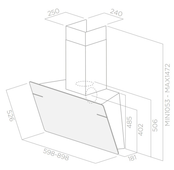 картинка Вытяжка ELICA L'ESSENZA BL/A/60 LED от магазина SEFI