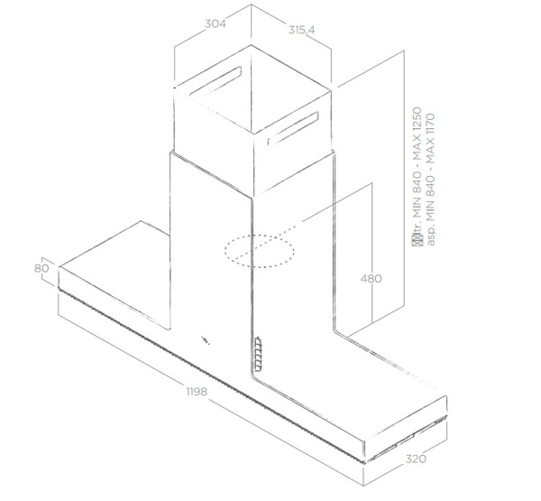 картинка Вытяжка ELICA HAIKU ISLAND BL/A/120 от магазина SEFI