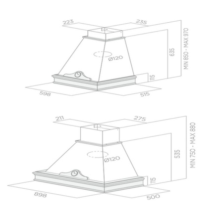 картинка Вытяжка ELICA ORETTA WH/A/90 T.GREZZO от магазина SEFI