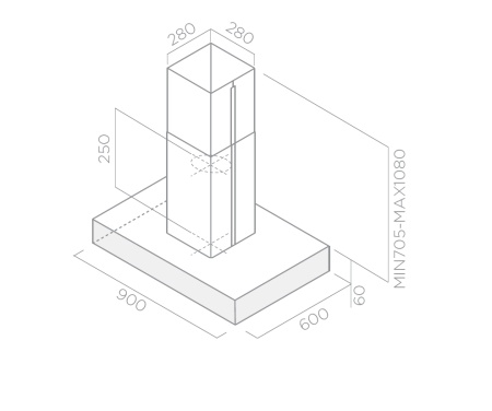 картинка Вытяжка ELICA SPOT PLUS ISLAND IX/A/90 от магазина SEFI