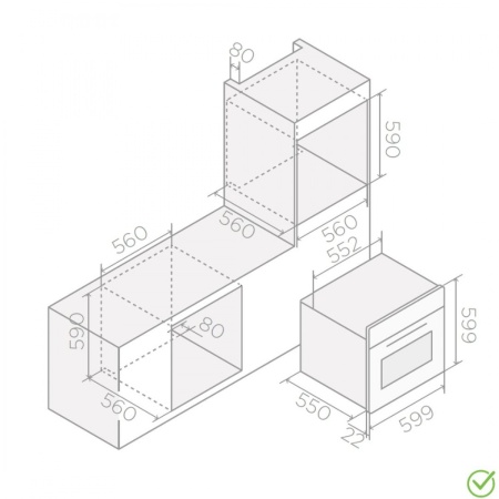картинка Встраиваемый духовой шкаф ELICA VIRTUS MULTI 60 DD BL от магазина SEFI