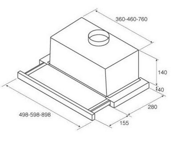 картинка Вытяжка JETAIR AURORA LX/GRX/F/50 LED от магазина SEFI
