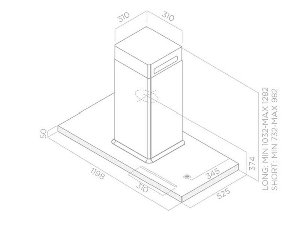 картинка Вытяжка ELICA BIO ISLAND WH/A/120X58 ROVERE от магазина SEFI