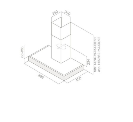картинка Вытяжка ELICA SPOT URBAN CAST IRON/A/90 от магазина SEFI