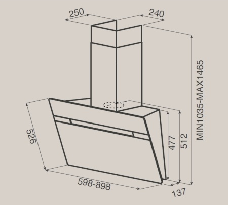 картинка Вытяжка JETAIR VIKI WH/A/90 LED от магазина SEFI