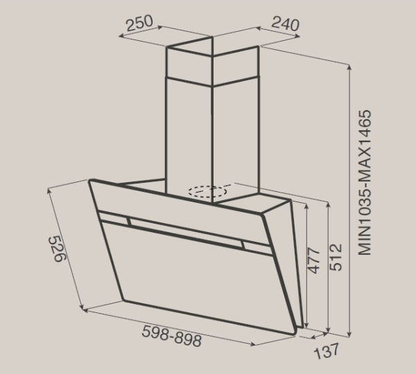 картинка Вытяжка JETAIR VIKI WH/A/90 LED от магазина SEFI